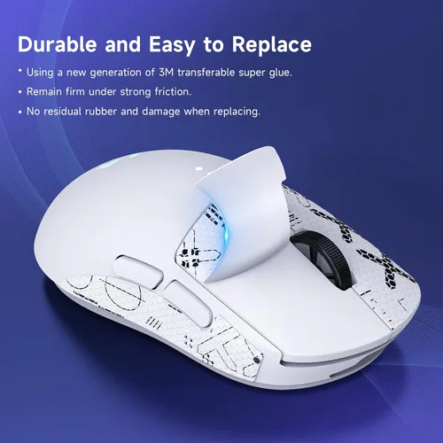 Vista 3 de JINGDU Funda antideslizante compatible con Logitech G PRO Wireless Gaming Mouse, cinta de agarre antideslizante, agarre a prueba de sudor, cubierta