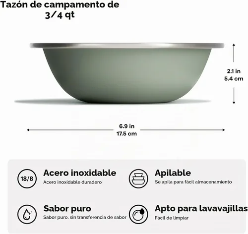 Vista 3 de Hydro Flask Tazón de Campamento Agave