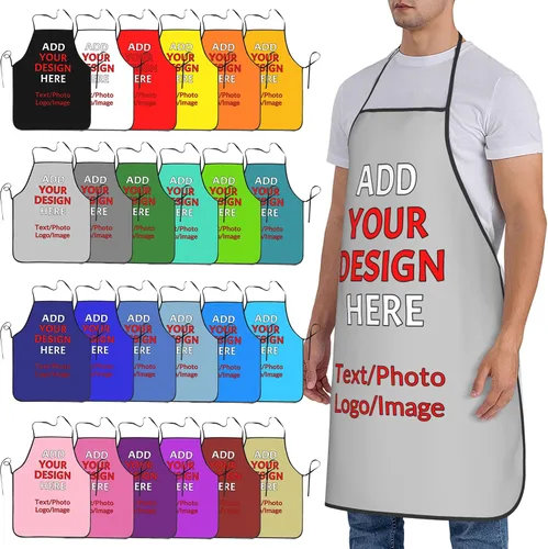 Vista 11 de Delantales personalizados con tu imagen, texto, foto, logotipo, diseña tus propios delantales para jardinería, cocina, cocina