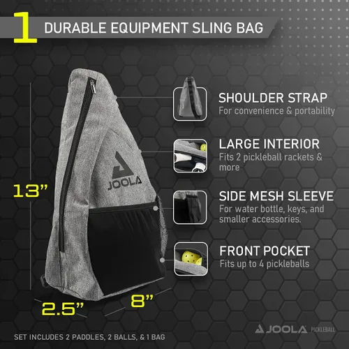 Vista 3 de JOOLA Pickleball Paddles & Sets - Includes 2 Rackets, 2–4 Balls, and Storage Carry Bag - USAP Approved Set Essentials