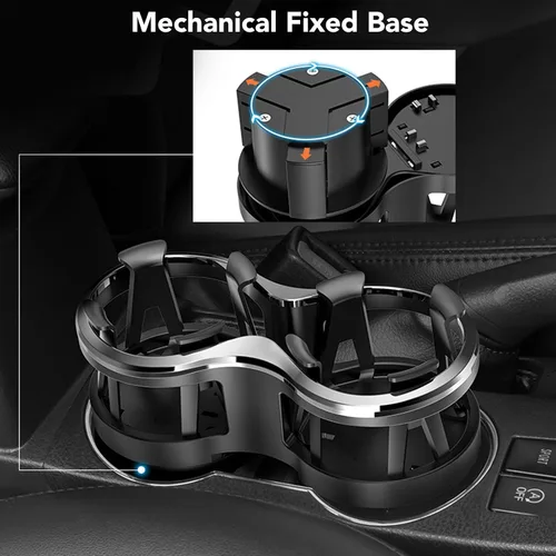 Vista 7 de Expansor de portavasos para automóvil, adaptador extensor de portavasos 2 en 1 con base expandible para automóvil