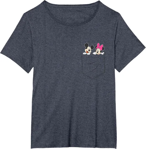 Vista 67 de Disney Mickey & Minnie Mouse - Camiseta de bolsillo pequeño para pareja