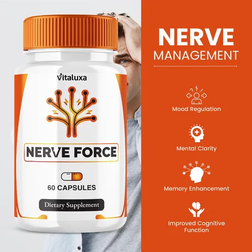 Vista 3 de Suplemento de neuropatía de fuerza nerviosa, cápsulas NerveForce para la salud cerebral, apoyo de memoria, fuerza máxima, fórmula de cápsula