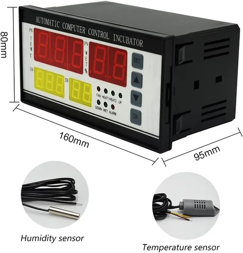 Vista 2 de Sistema de control automático para máquina de incubadora de huevos y máquina de control de temperatura y humedad (XM-18ZP)