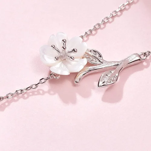 Vista 4 de Collar de plata S925 con colgante de perlas de agua dulce de 7 a 0.315in, forma de gota blanca, a la moda, todo a juego, joyería femenina, colgante