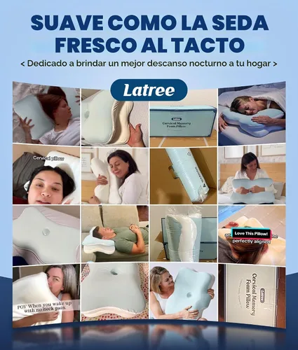 Vista 7 de Almohada cervical para el cuello 5 veces para aliviar el dolor, almohada ortopédica refrescante para dormir, almohadas de espuma viscoelástica