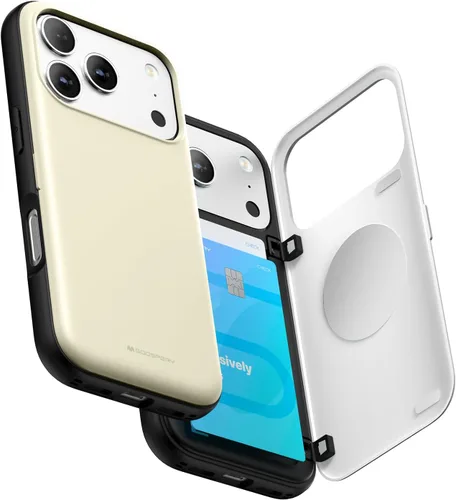 Vista 81 de GOOSPERY Parachoques magnético para puerta compatible con iPhone 15, funda con tarjetero, cartera con cierre magnético automático, protector de Azul