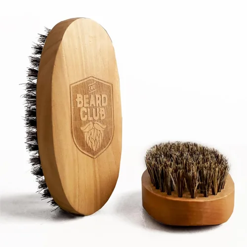 Vista 14 de The Beard Club - Juego de aseo con cepillo, peine, pinza y tijeras para barbas y bigotes de hombres - Set de regalo