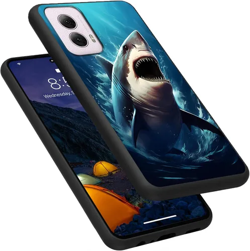 Vista 27 de Funda para Motorola Moto G Play 4G 2024, delgada y ligera, de silicona de TPU suave, color negro, ultrafina, para Motorola Moto G Play 4G 2024, Art