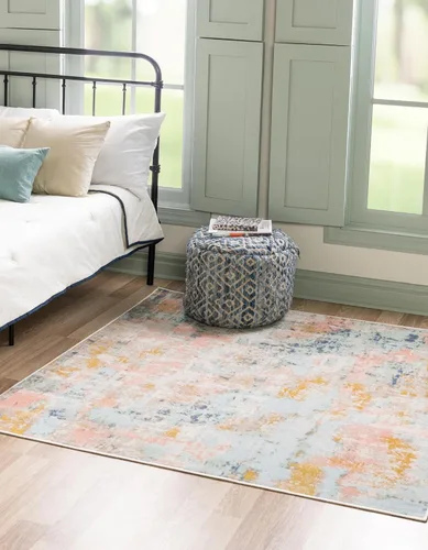 Vista 12 de Unique Loom Lotus Collection - Alfombra rectangular (2 x 3 pies 1 pulgada, rectangular, multicolor y marfil)