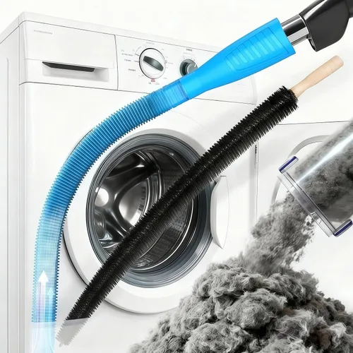 Vista 12 de Kit limpiador de ventilación para secadora, accesorio universal para manguera de vacío y cepillo de pelusa, limpia eficazmente los conductos