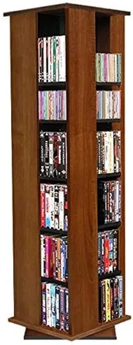Vista 6 de Venture Horizon - torre giratoria para CDs, DVDs, Blu-ray, Disney, VHS, negra, 600 lugares, Madera, Negro