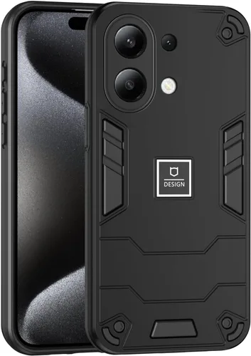 Vista 312 de Funda compatible con Redmi A1, compatible con Redmi A2 2 en 1 [PC dura + TPU], funda de teléfono negra