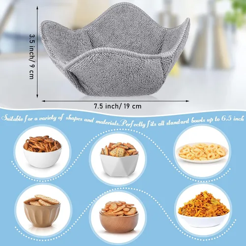 Vista 2 de Patelai Juego de 8 recipientes para microondas acogedores para comida caliente, de 7.5 pulgadas, aptos para microondas, multiusos, a prueba