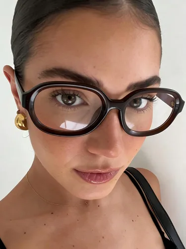 Vista 8 de Dollger Lentes ovalados de luz azul para mujeres y hombres, de gran tamaño, lindos retro de los años 90, grandes y elegantes con bloqueo de luz