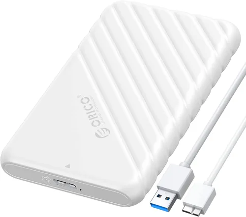 Vista 9 de ORICO Carcasa para disco duro externo de 2,5 pulgadas, USB 3.0 a SATA III, para SATA HDD SSD de 7mm y 9,5mm, sin herramientas [con soporte UASP]