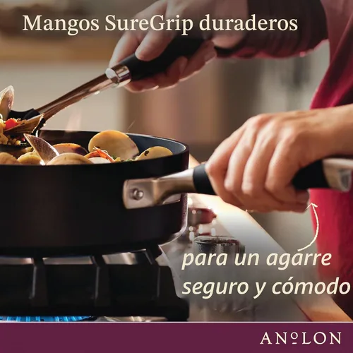 Vista 6 de Anolon Advanced Home - Juego de utensilios de cocina anodizados duros (11 piezas)