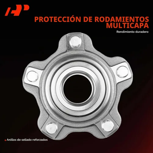 Vista 5 de A-Premium 2 rodamientos de rueda delantera y conjunto de cubo con 5 lengüetas compatibles con Chevrolet Tracker 2001-2004, Suzuki Vitara 2001-2004