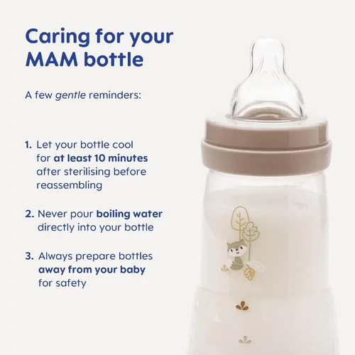 Vista 5 de MAM Botella anticólicos de 5.4 fl oz (paquete de 3) (dorado)