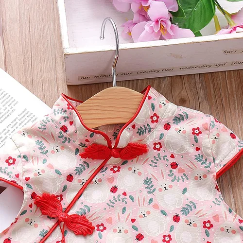 Vista 4 de Vestido de princesa casual Cheongsam de estilo chino, para niña