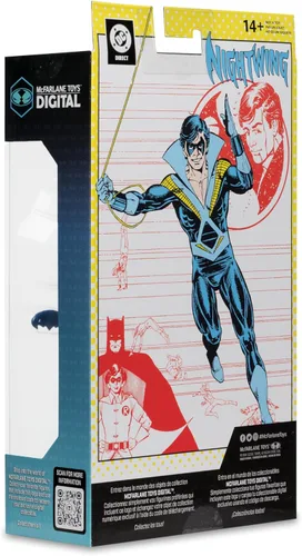 Vista 9 de McFarlane Toys - DC Direct Nightwing (Teen Titans) Figura de acción de 7 pulgadas con coleccionable digital