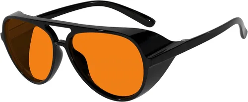 Vista 24 de Eyekepper 100% Gafas Anti-Luz Azul Fitover para Usar Sobre Gafas de Computadora con Lente Ámbar