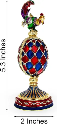 Vista 3 de BestPysanky Gallo con el reloj sorpresa Royal Inspired Easter Egg
