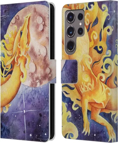 Vista 361 de Head Case Designs Officially Licensed Carla Morrow Galactic Entrancement Dragons Leather Wallet Case Compatible with Samsung Galaxy A07 4G