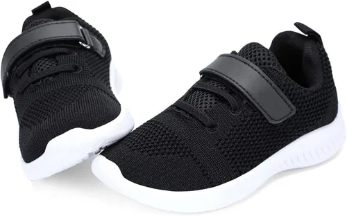 Vista 15 de nerteo Zapatos para Niños Pequeños/Niños Chicos y Niñas Zapatillas Deportivas para Correr/Caminar Todo negro