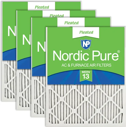 Vista 16 de Nordic Pure 20x20x1 (Tamaño real: 19 1/2 x 19 1/2 x 3/4) Filtros de aire para caldera/aire acondicionado Poly Green MERV 6 – Reduce el polvo