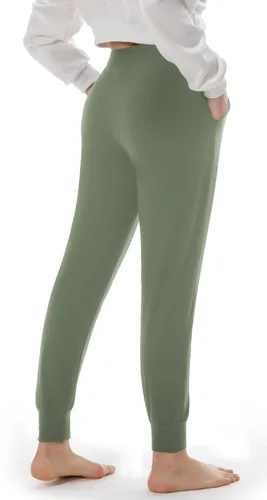 Vista 4 de FULLSOFT - Pantalones deportivos con bolsillos para mujer, para practicar yoga, entrenar y correr