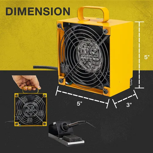 Vista 3 de KOTTO Absorbedor Eliminador de Humo de Soldadura Extractor de Humos Absorbedor de Prevención de Humo Ventilador de Trabajo DIY para Estación