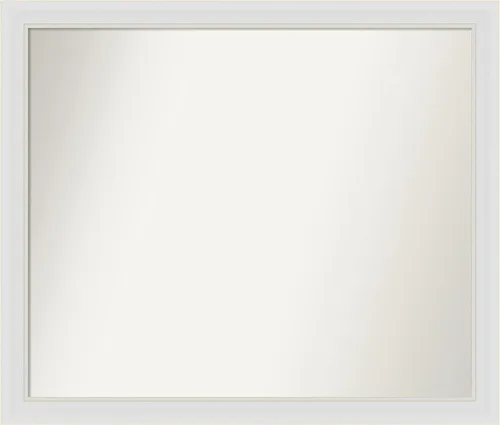 Vista 27 de Amanti Art Espejo de baño blanco para sobre el fregadero, 24 x 26 pulgadas, espejo rectangular blanco y blanco, marco de madera contemporáneo