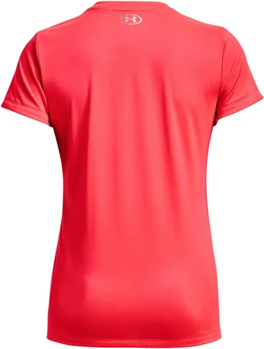 Vista 5 de Under Armour - Camiseta Tech de manga corta y cuello en V para mujer, color sólido