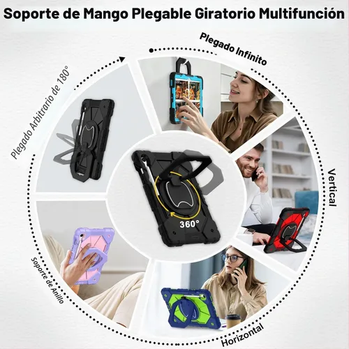 Vista 7 de WESOROL Funda para Samsung Galaxy Tab S10 Lite/S10 FE/S9 FE/S9 10.9/11 pulgadas (2025/2023), Funda para Tableta Galaxy Tab S9 a prueba de golpes