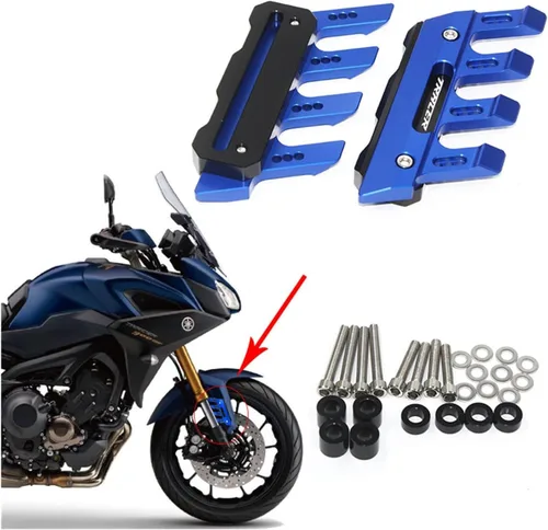 Vista 6 de Para Kawasaki para Z125 para Z250 para Z300 Z750 Z800 Z900 para Z1000 para Z1000SX motocicleta Protector de horquilla delantera Guardabarros Azul