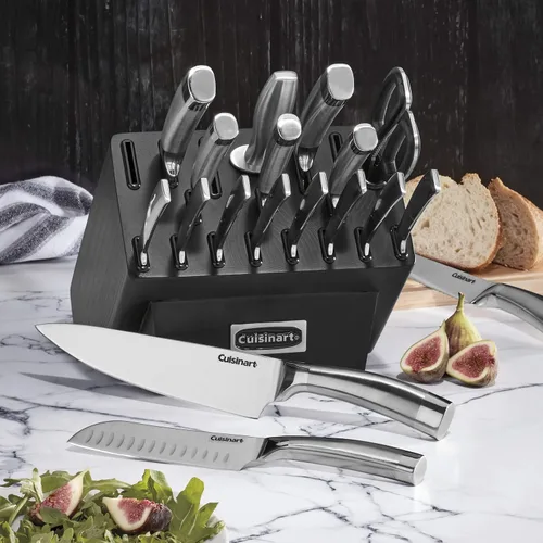 Vista 3 de Cuisinart C77SS-19P Normandy - Bloque de cubiertos (19 piezas, acero inoxidable, fresno negro)