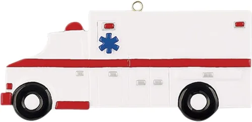 Vista 3 de Adorno de Navidad personalizado de ambulancia 2024 – Decoración de Navidad para vehículos, adorno de Navidad con temática médica, adorno