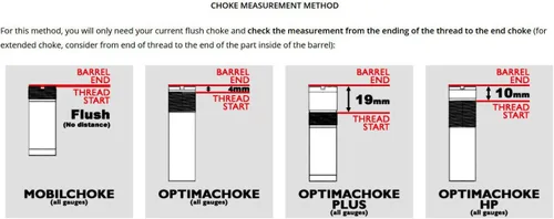 Vista 4 de Beretta OptimaChoke de Alto Rendimiento de 20mm Tubos de Estrangulación Extendidos Calibre 12 con Banda de Aluminio
