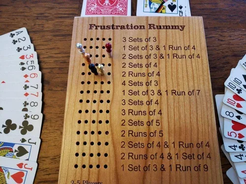 Vista 4 de Tablero de juego Rummy de la frustración del deluxe/del viaje