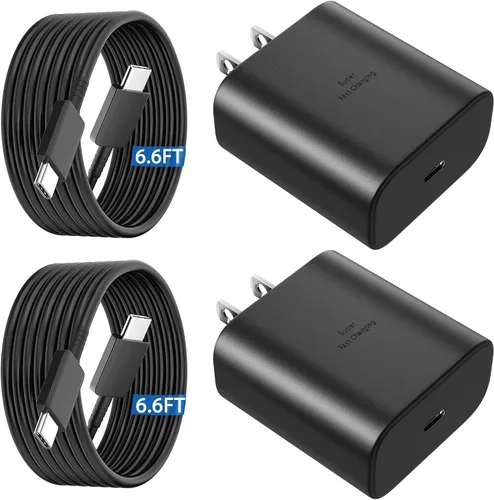 Vista 17 de Cargador USB C súper rápido de 45 W, cargador tipo C, bloque de carga rápida para teléfono Android con cable de carga tipo C de 3 pies para Samsung