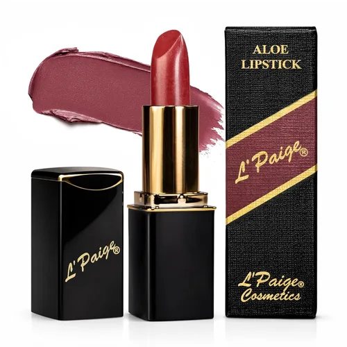 Vista 23 de L'Paige L02 - GRAPE ICE Designer Lipstick Base de aloe vera, de larga duración, hidratante Morado claro con acabado helado iridiscente
