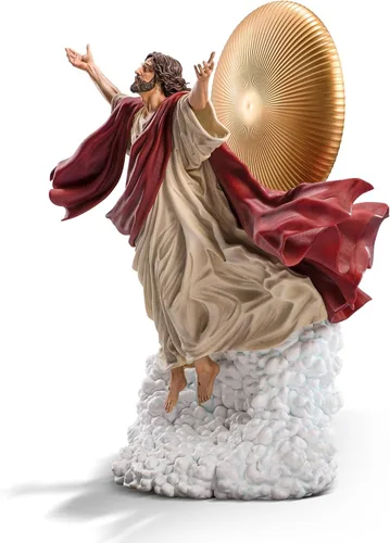 Vista 2 de La Ascensión de Jesucristo - Escultura de estatua de Polystone de 11 pulgadas Edición de bata roja a escala 1:10