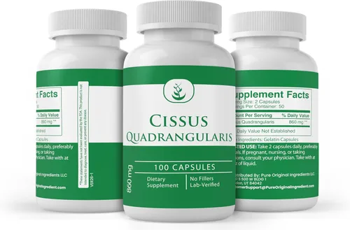 Vista 4 de PURE ORIGINAL INGREDIENTS Cissus Quadrangularis, (100 cápsulas) siempre puro, sin aditivos ni rellenos, verificado por laboratorio