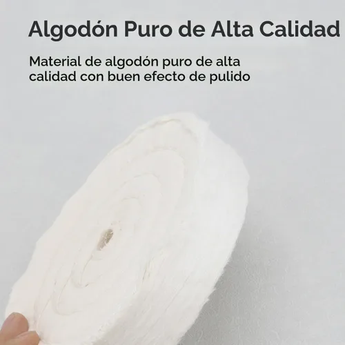 Vista 5 de SCOTTCHEN Rueda de pulido de algodón de 6 pulgadas, almohadilla de pulido cosida en espiral extra gruesa para herramienta de molinillo de banco