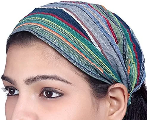 Vista 7 de SARJANA HANDICRAFTS Lot - 10 unidades de diadema de algodón para hombre y mujer