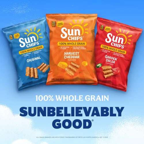 Vista 6 de SunChips Harvest Cheddar - Snacks multicereales con sabor a Harvest Cheddar, 1 onza (paquete de 104)