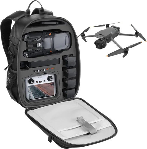 Vista 13 de Smatree Mochila profesional para DJI Air 3, funda rígida impermeable para DJI Air 3 Fly More Combo/RC 2 y accesorios