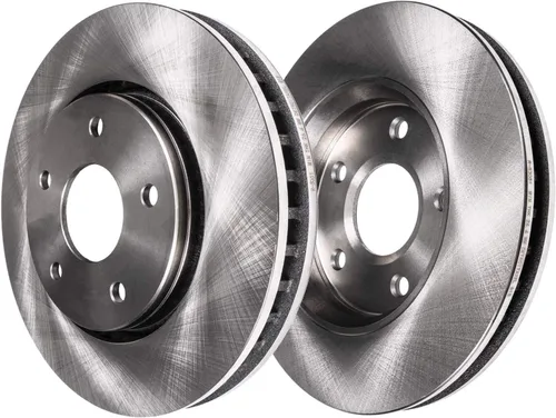 Vista 373 de Detroit Axle - Rotores de freno delantero para 04-13 Mazda 3 Rotores de frenos de disco 06-15 Mazda 5 Reemplazo: Rotor regular delantero de 11.81