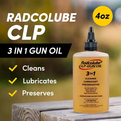 Vista 2 de RADCOLUBE CLP (LIMPIADOR/ACEITE PARA PISTOLA) 4 OZ BT con tapa de rosca